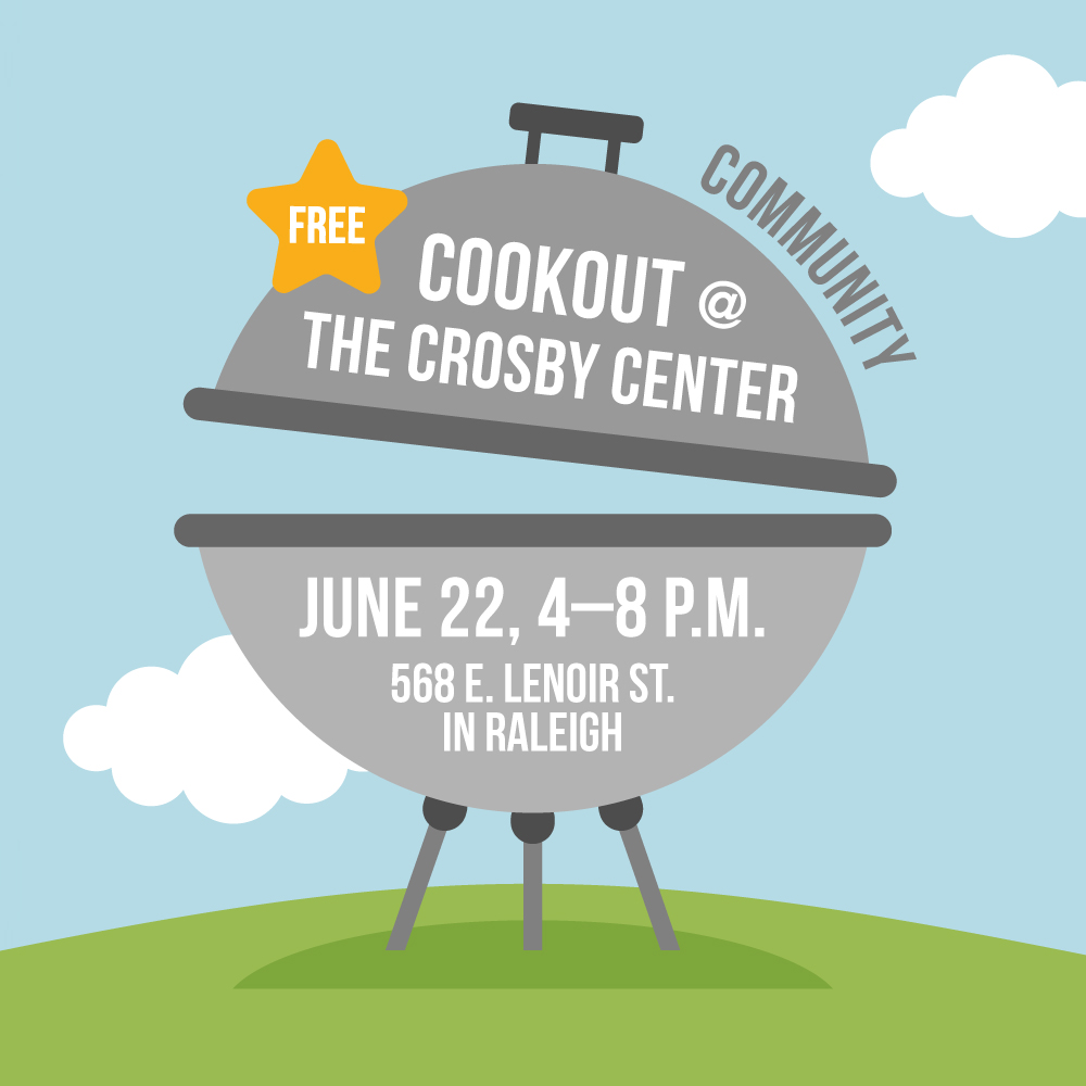 Community Cookout @ the Crosby Center poster