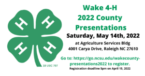 Cover photo for Wake 4-H 2022 County Presentations