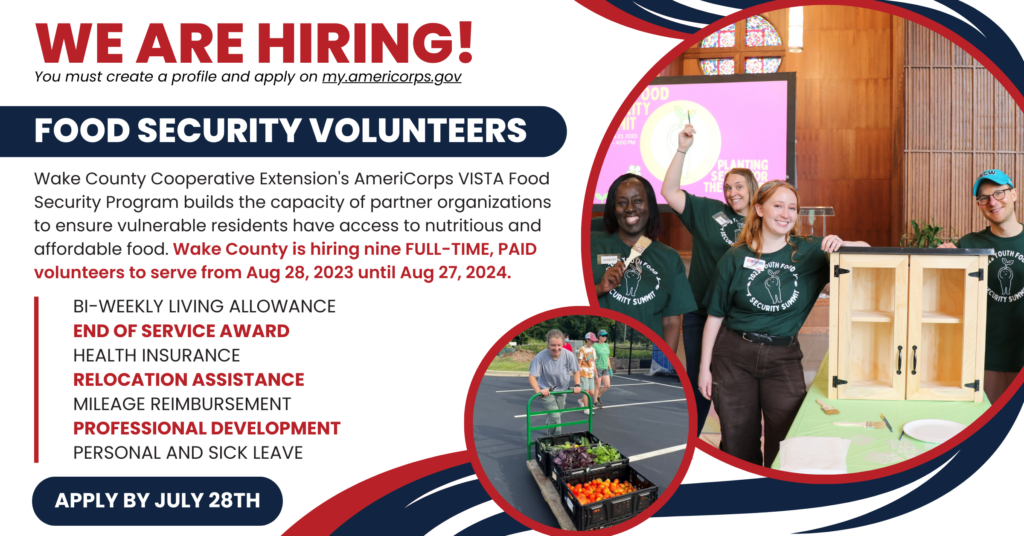 We are Hiring Food Security Volunteers