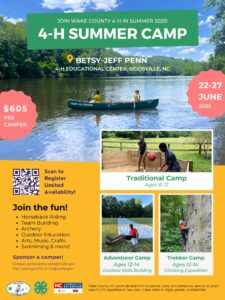 Cover photo for Join Wake County 4-H for Summer Sleepaway Camp!