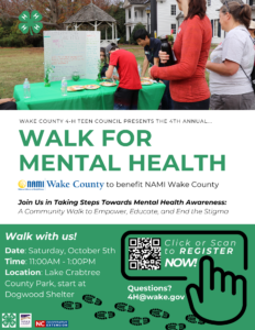 Cover photo for Need Weekend Plans in the Triangle? Join the 4th Annual Walk for Mental Health at Lake Crabtree: A Free, Family-Friendly Event for all!